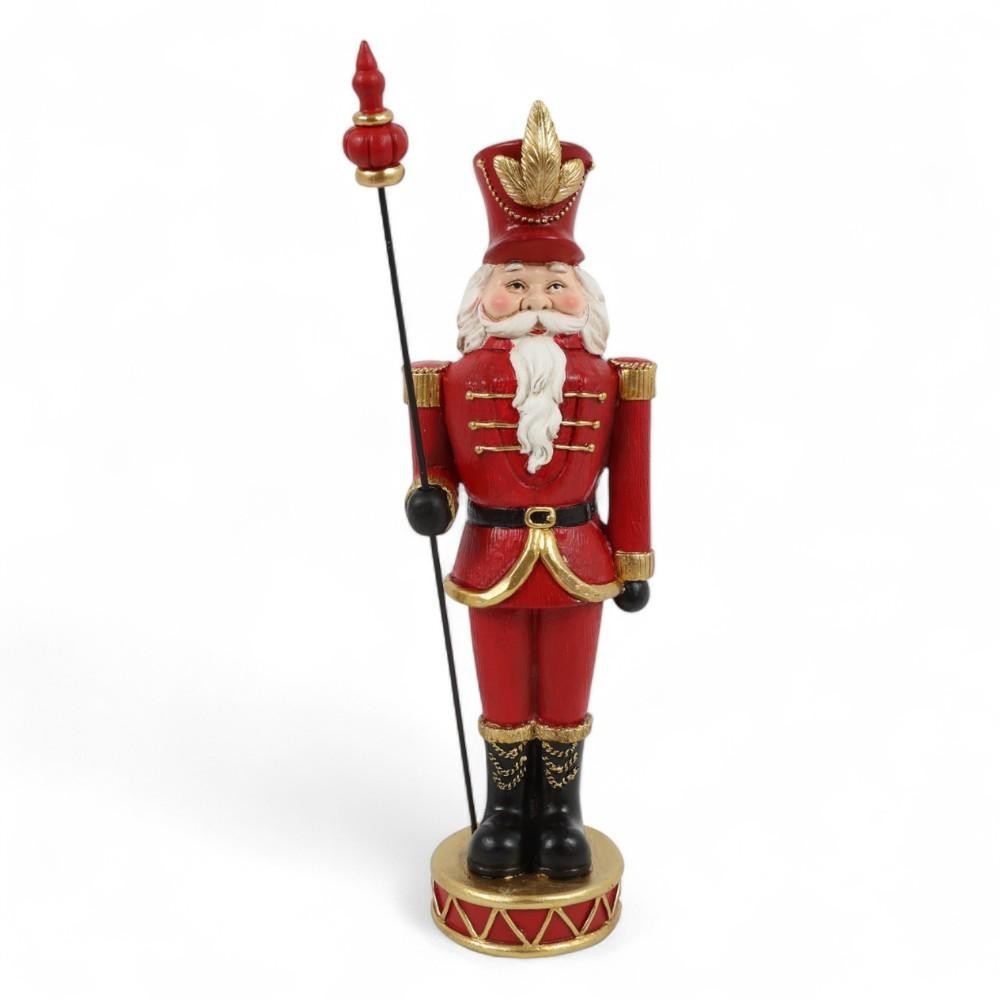 BABBO NATALE IN PIEDI CON BASTONE H.33.5